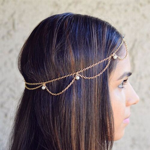 Boho Ethnic Forehead Head Chains Exotic Bride Wedding Acceso