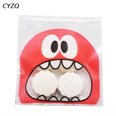 50Pcs Cute Big Teech Mouth Monster Plastic Bag Wedding Birth