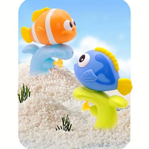 2 Pcs Toddler Cartoon Water Playset - Colorful Clown Fish -