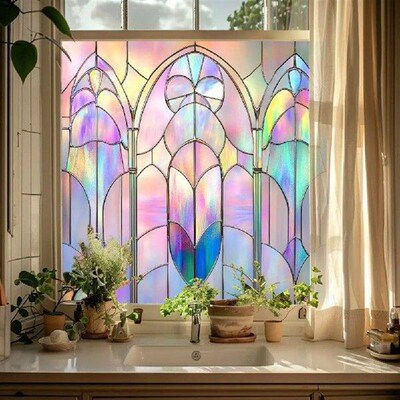 Stained Glass Static Window Film,Privacy Protection,Sun