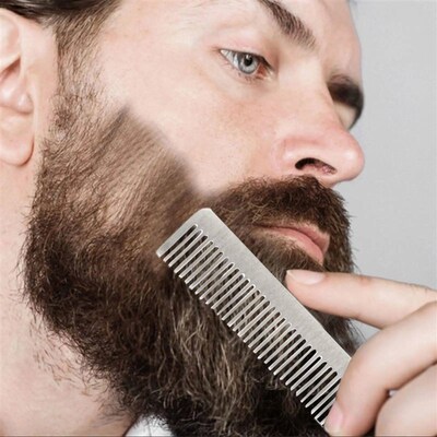 Beard Comb Beard Brush and Comb Portale Stainless Steel Fold