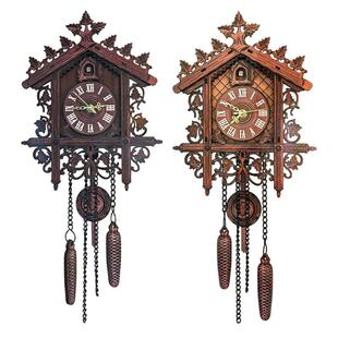 Vintage Wooden Hanging Cuckoo Wall Clock for Living Room Hom