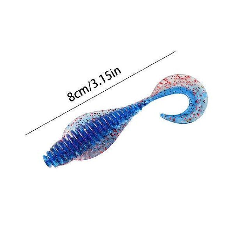 8pcs Fishing Lures 80mm 3.7g Soft Lure Artificial Bait for - 实物图