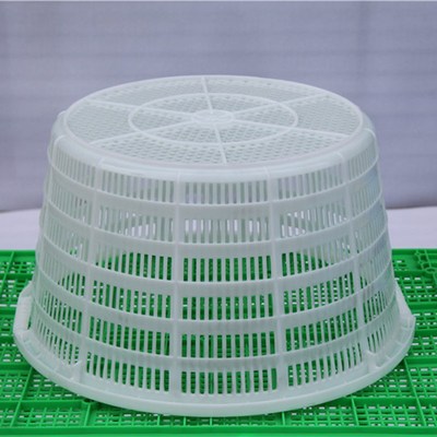 白色圆形塑料筐加厚西瓜筐蔬菜水果箩筐海鲜水产框周转箱筐子