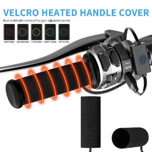 Heated Motorcycle Handlebar Grips 5 Gear Electric Heated