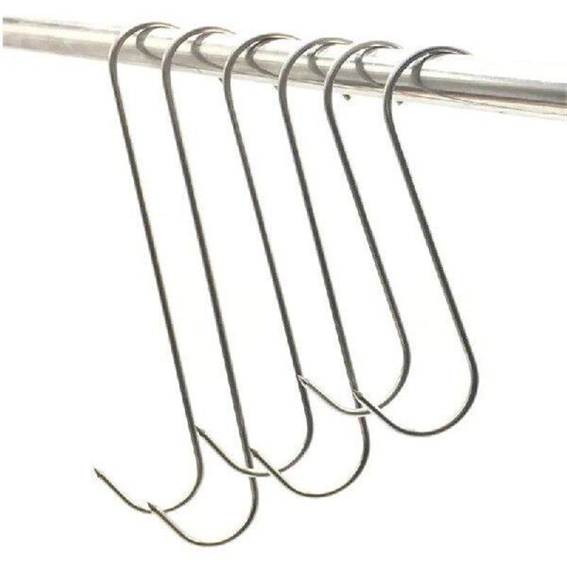 10 pcs S Shaped Stainless Steel Beef hook Roast Meat Squab - 实物图