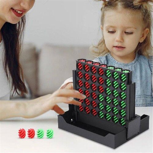 3D Printed Four in A Row Game Chess Board Connect 4 In A
