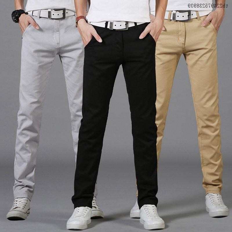 Men s Trousers Slim Fit man white jeans Pants Skinny for Men图片