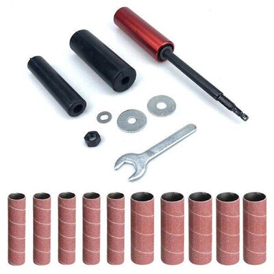 Rubber Sanding Drums Kit Sanding Sleeves with Drum Mandrel