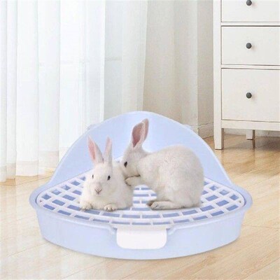 2 Medium Rabbit Litter Box Potty Triangle with Grid for