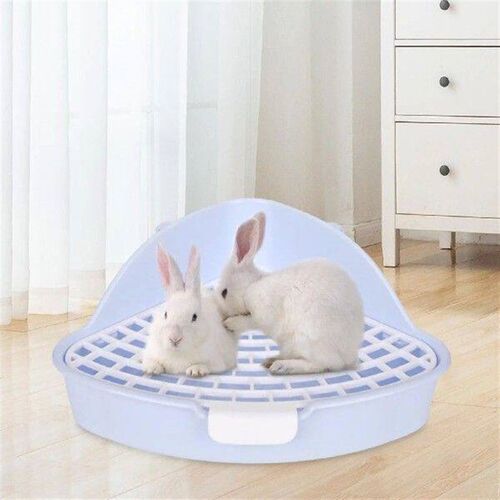 2 Medium Rabbit Litter Box Potty Triangle with Grid for