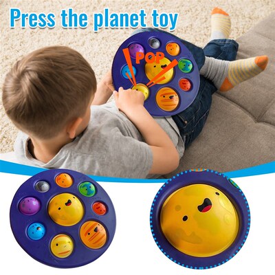 2pcs Pop It Fidget toy simple dimple popit玩具星球彩虹按按乐