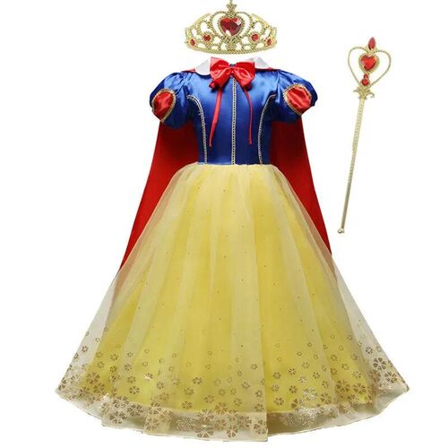 Girls Elsa Cosplay Costume Princess Dress for Girls White Se