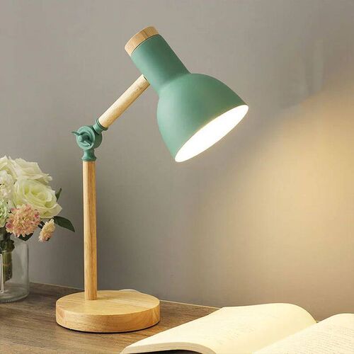 E27 Nordic Eye Protection Desk Lamp Wooden Book Light Study