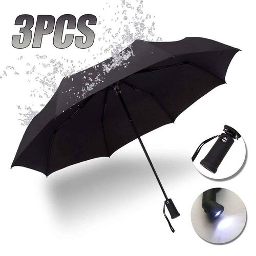 3PCS Umbrella Vinyl sunshade umbrella rain and sunshine dual