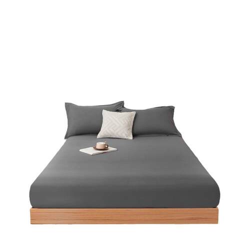 soft bed sheets fitted sheet set Queen 床垫套 纯色床笠床单