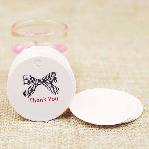 100pcs multi cute brown /white paper gift label tag handmade