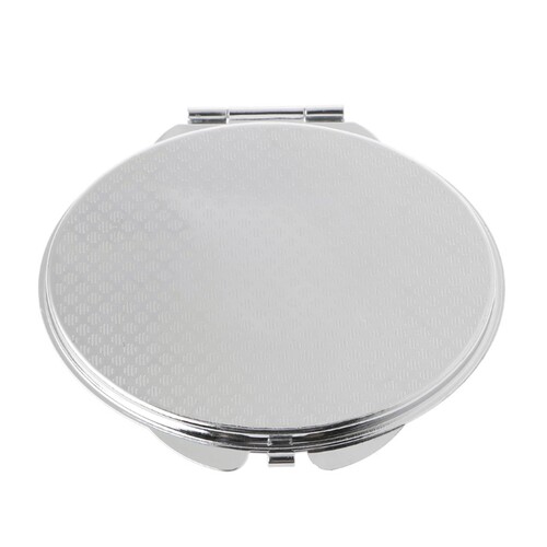 Portable Women Stainless Steel Makeup Mirror Hand Pocket Fol