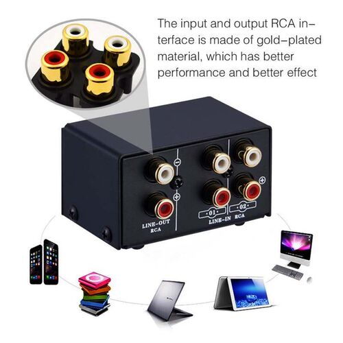 2 in 1 Out or 1 in 2 Out o Source Signal Selector, Switcher,