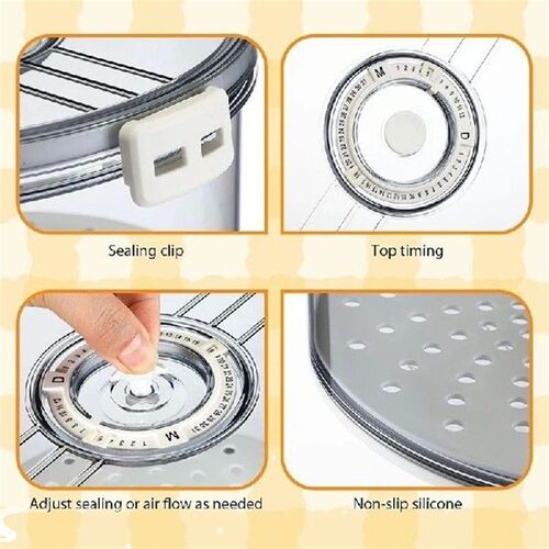 Airtight Bread Box Round Homemade Bread Storage Container