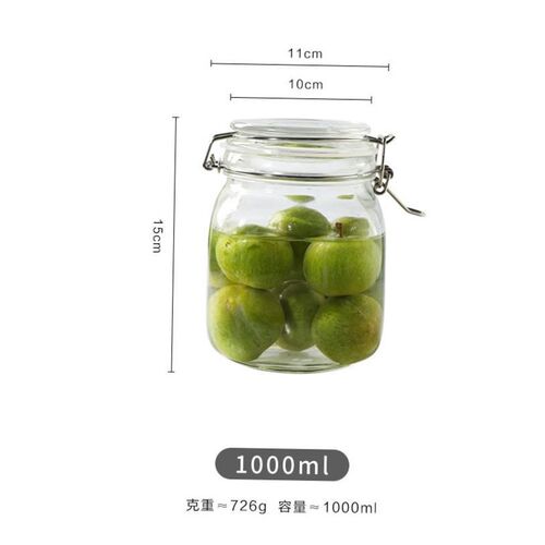 Round Glass Tea Jar Food Storage Box Preservation Container1