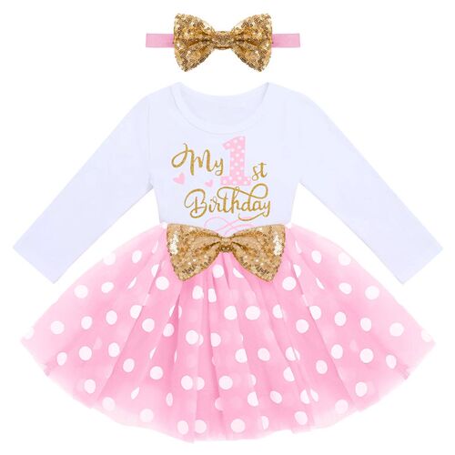 1-3Y Baby Birthday Dress For Baby Girls Clothes Letter Print
