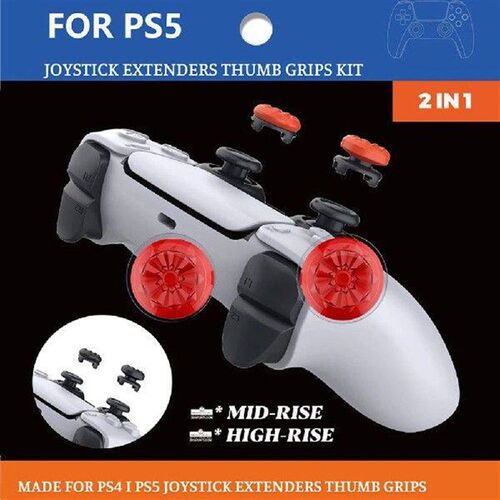 2Pcs Gamepad Thumb Stick Grips High Low Rise Covers