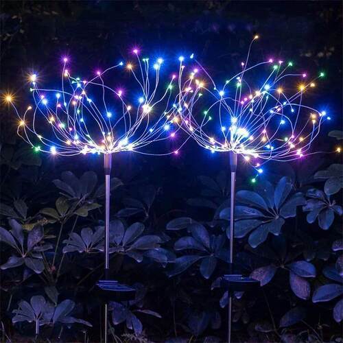 Solar LED Firework Fairy Lights Outdoor Garden Decoration Pa