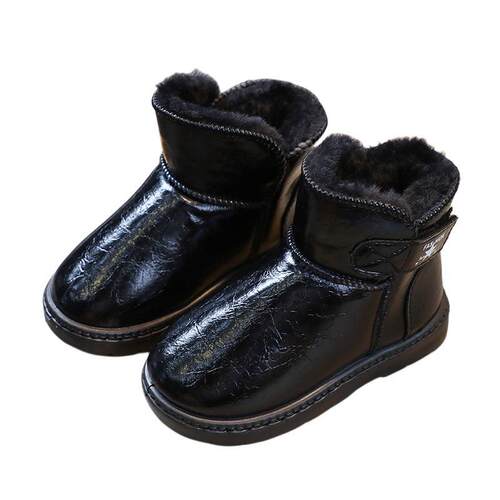 Childrens Leather Waterproof Snow Boots 2025 Boys tton Padd