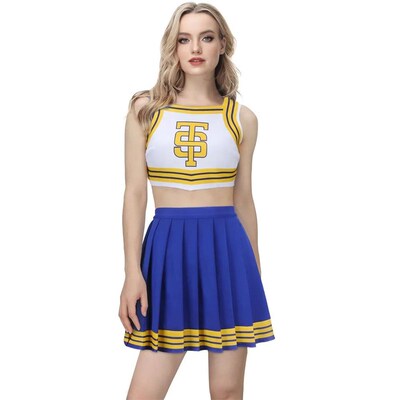 Taylor Cheerleader seragam TS mengocokkannya pakaian pemandu