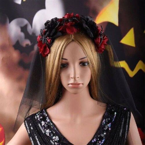 1pack Spiders Rose Hairband Flower Pattern Headbands