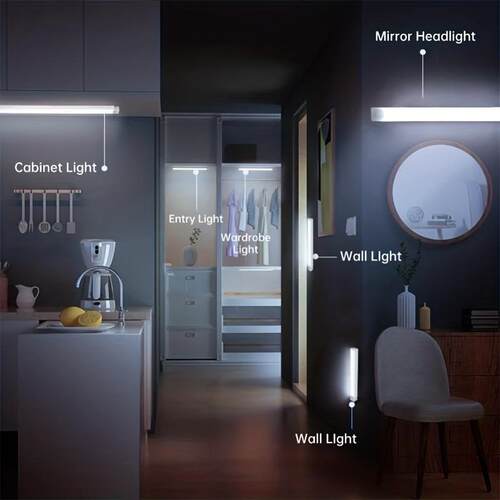 Motion Sensor LED Night Light USB Rechargeable Lamp感应灯