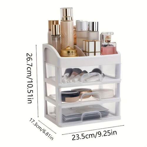 Multi-layer Clear Plastic Drawer Box for Cosmetics Stationer