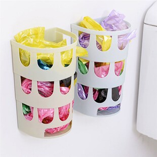 Newest Hanging Storage Bag Plastic Bag Holder Wall-Mounted G