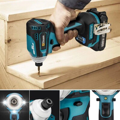 Gisam 588N.m Brushless Electric Screwdriver Cordless Impact