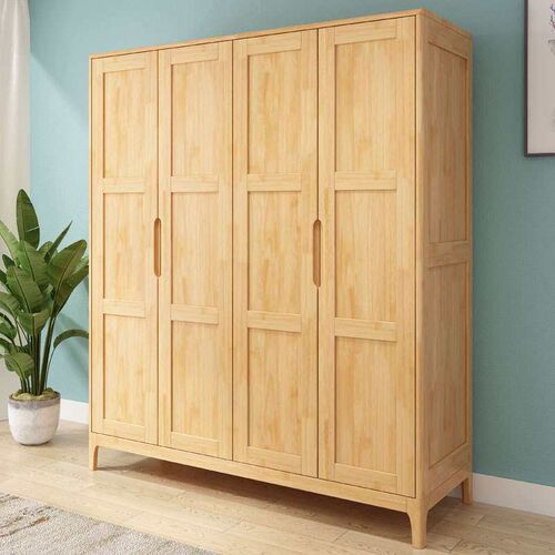 Nordic Wardrobe Modern Simple Household Solid Wood Wardrobe