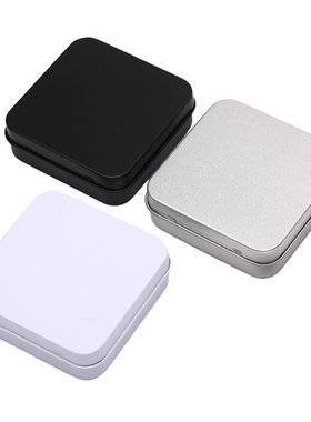 Mini Metal Tins Container Square Hinged Flip Storage Tin Box
