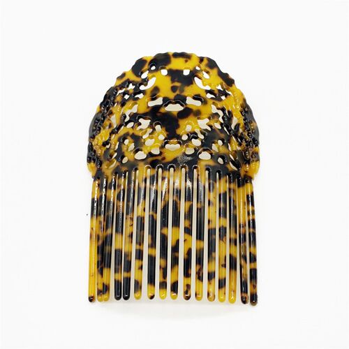 Fashion Popular Wide Hair Combs Turtle Flower Carved Acrylic