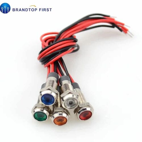 1pcs 6mm LED Metal Indicator light 6mm waterproof Signal lam