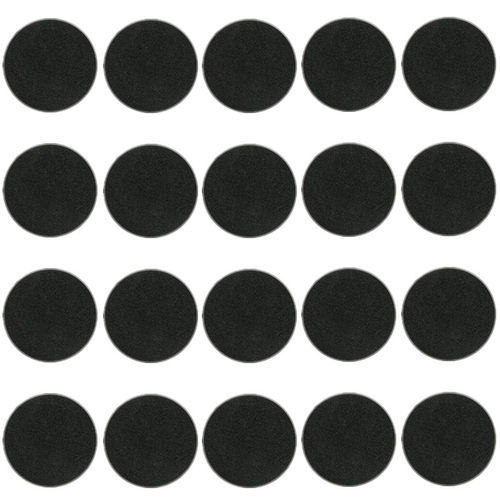 20 x 60mm bases For games plastic black bases