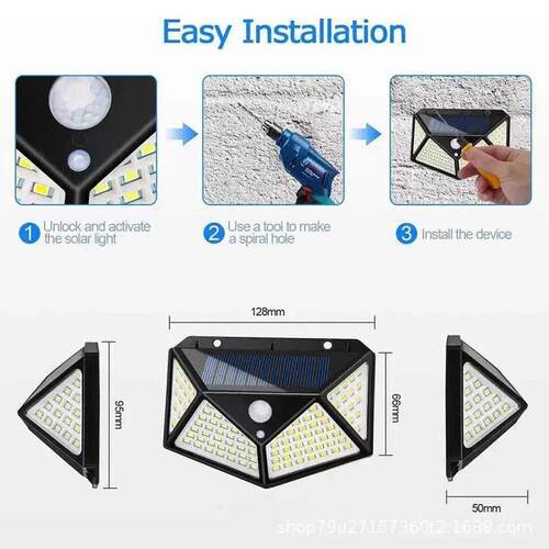 1-8PCs Multifunctional LED Solar Light With Motion Sensor Ou