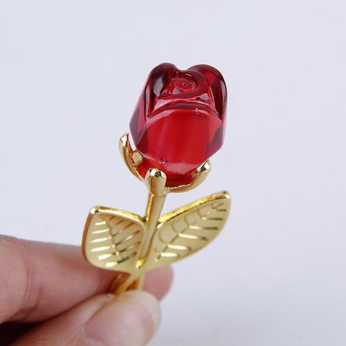 ValentineS Day Gift Mini Crystal Rose Artificial Flower Cry