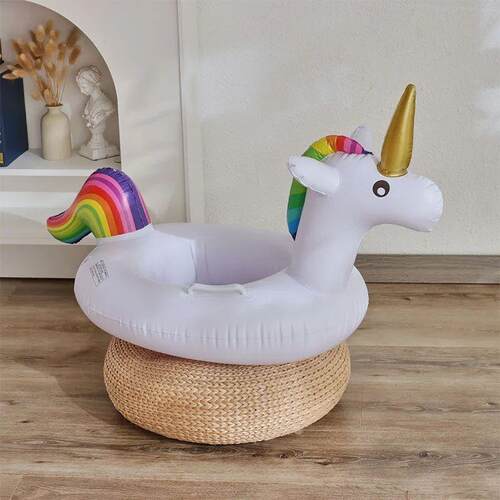 Unicorn Swimming Seat Ring Inflatable Pool Float Swim Tube S