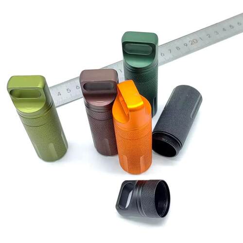 Aluminum Alloy Airtight Pill Container Bottle Portable Outdo