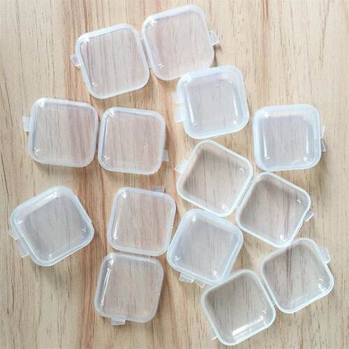 High-transparency small square plastic box for new earplugs,