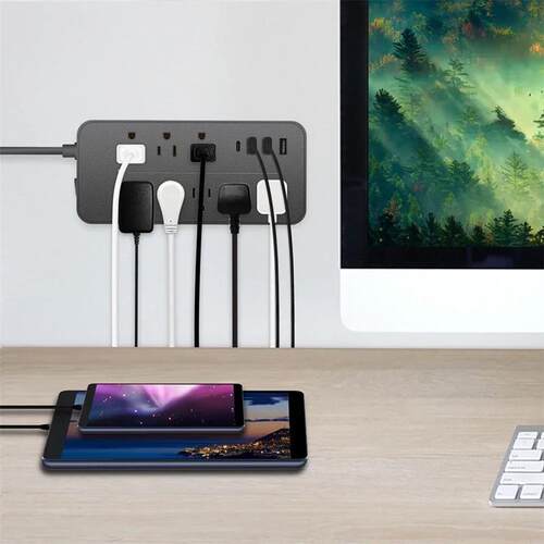 EU Plug Power Strip 10A 110V 220V Multi Tap with Extension C