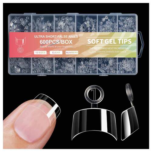 600-3000pcs French False Nails DIY Nail Art Tips Full Cover