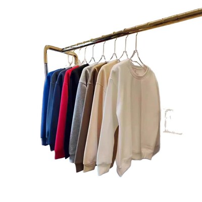 Youjia Velvet Round Neck Pullover, Thickened Loose Solid lor
