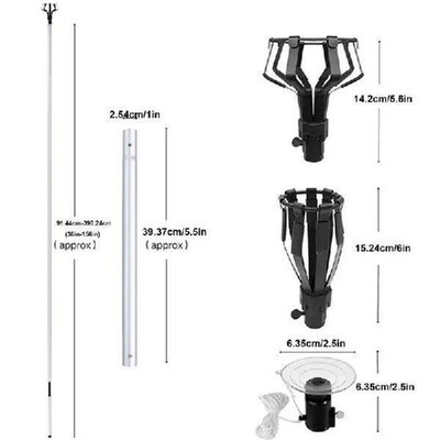 Light Bulb Changer 13ft Stable Extension Pole Light Bulb