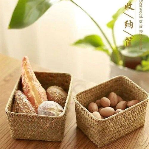 Container Seagrass Storage Decor Home Picnic Handmade Woven